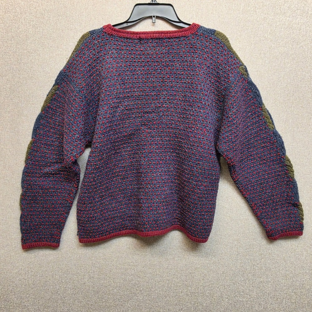 Vintage Woolrich Womens Handknit Floral Embroidered Sweater Large Multicolor - Picture 5 of 6
